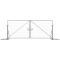 Double-leaf mobile fence gate